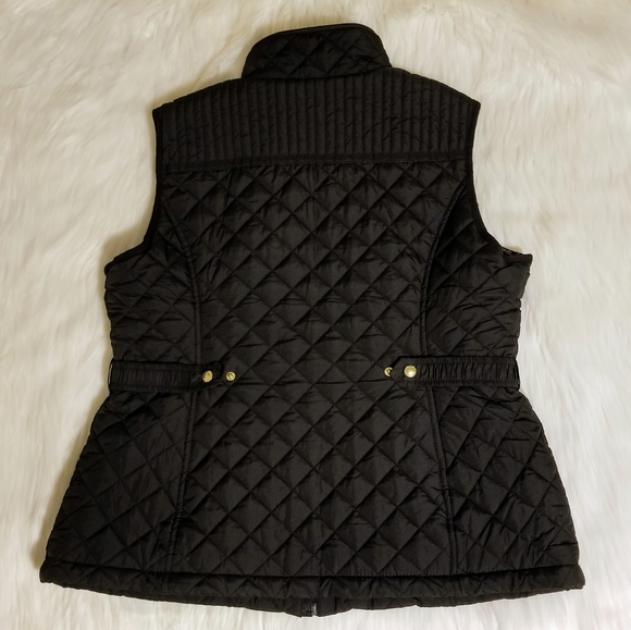 SOLD ON MERCARI! 2/$24 NWOT BLACK VEST WITH FAUX BROWN FUR LINING! - Picture 3 of 12